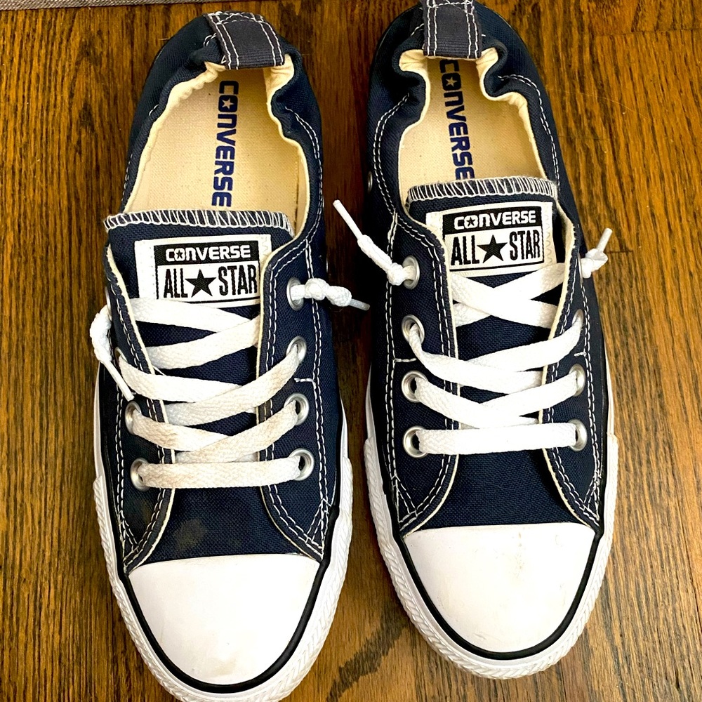 Blue slip on converse